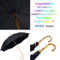High-End-Bambusrahmen für den japanischen Stil und den maßgefertigten Regenschirm mit Logo-Druck verarbeiten